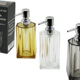 UZUN KARE TABAN - YVRLK AĞIZ - 4+4=8GEN GÖVDE ŞEFFAF - RENKLİ AKRİLİK - MİKA KRİSTAL SIVI SABUNLUK 280ML (2818)