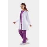 Uzun Kol Beyaz Orta Boy Klasik Yaka Doktor Hemşire Öğretmen Önlüğü Alpaka Kumaş