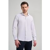 Uzun Kol Desenli Armürlü İtalyan Yaka Cepsiz Pamuklu Classic Slim Fit Gömlek 1004250161