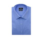 Uzun Kol Filafil Sert Yaka Slim Fit Dar Kesim Basic Gömlek 1004210008 Mavi