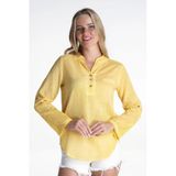 Uzun Kol Şile Bezi Akasya Yazlık Bluz Sarı Sarı 3Xl Sarı