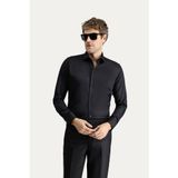 Uzun Kol Slim Fit Dar Kesim Non Iron Klasik Pamuklu Gömlek - Siyah