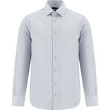 Uzun Kol Slim Fit Dar Kesim Non Iron Klasik Saten Pamuk Gömlek - Orta Gri