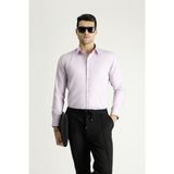 Uzun Kol Slim Fit Dar Kesim Pamuklu Non Iron Saten Klasik Gömlek - XS - Lila