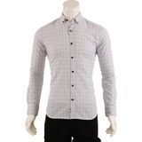 Uzun Kol Slim Fit Gömlek - Siyah - Beyaz - XL