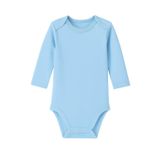 Uzun Kollu Erkek Bebek Çıtçıtlı Body, MAVİ, 0-1 AY