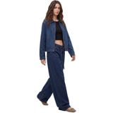 Uzun Kollu Kayık Yaka Crop Siyah Sweatshırt