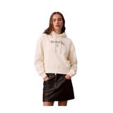Uzun Kollu Kısa Grafikli Kapüşonlu Kadın Beyaz Sweatshirt LV047E208G-YAT