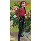 Uzun Kollu Kız Çocuk Bordo Büzgü Detay Crop Model Body , Crop Bluz