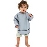 Uzun Kollu Leke Tutmaz Bebek Mama ve Oyun Önlüğü - Gri - Standart
