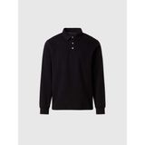 Uzun Kollu Polo Yaka Erkek Pamuk Tişört - 0 Siyah - 4XL