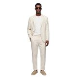 Uzun Kollu Viskon Karışımlı Cepli Düğmeli Mono Yaka Slim Fit Blazer Ceket