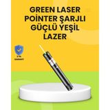 Uzun Mesafe Görünürlüklü Yeşil Lazer Pointer Şarjlı - TK002M-6W2Z64 - Çok Renkli