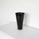 Uzun Metal Saksı & Vazo - 40 cm Ofis ve Ev İçin Modern Çok Amaçlı Saksılık (21x11/40 cm) (Siyah)