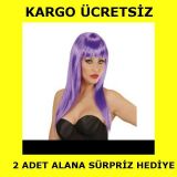 Uzun Mor Peruk Saç