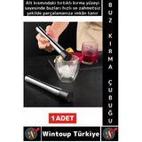 Uzun Ömürlü Ergonomik Tutuş İçecek Kokteyl Bar Meyve Ezme Tırtıklı Zahmetsiz Buz Kırma Çubuğu