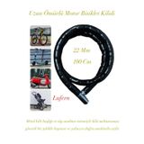 Uzun Ömürlü Motor Bisiklet Kilidi Scooter Metal Kilit Başlık Tüp Anahtar Güvenli Park 22 mm x 100 cm