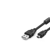 Uzun Ömürlü Siyah Usb Mini V3 5 Pin Kablo 5 Metre