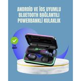 Uzun Pil Ömürlü E10 Powerbank Bluetooth Kulaklık LED Gösterge