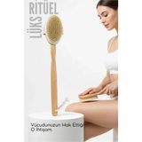 Uzun Saplı Doğal At Kılı Selülit Karşıtı Vücut Fırçası Peeling Masaj Aleti Selülit Fırçası 714799