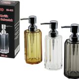 UZUN SEKİZGEN ŞEFFAF - RENKLİ AKRİLİK - MİKA KRİSTAL SIVI SABUNLUK 200ML (2818)