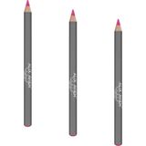Uzun Süre Kalıcı Dağılma Yapmayan Nemlendirici Dudak Kalemi - Lipliner Pencil Gipsy Pink (3 Pak - Çok Renkli