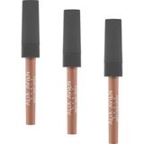 Uzun Süre Kalıcı Kadifemsi Kuruma Yapmayan Mat Likit Ruj - Lipstick 501 Caramel Nude (3 Paketi) - Option-1