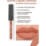 Uzun Süre Kalıcı Kadifemsi Kuruma Yapmayan Mat Likit Ruj - Matte Liquid Lipstick 503 Terracotta Nude - 503 Terracotta Nude Mat Bitişli Likit Ruj - 8 Saate Kadar Kalıcı Etki - Matte Liquid Lipstick