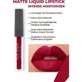Uzun Süre Kalıcı Kadifemsi Kuruma Yapmayan Mat Likit Ruj - Matte Liquid Lipstick 523 Berry Red - 523 Berry Red Mat Bitişli Likit Ruj - 8 Saate Kadar Kalıcı Etki - Matte Liquid Lipstick