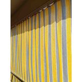 Uzun Tekstil Balkon Perdesi Branda Kumaşı-Yağmur Geçirmez-Kalın-Bağcıklı-Düğmeli - Sarı - Gri - 280 x 260 cm