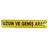 Uzun Ve Genis Arac Yazisi Reflektorlu Fosforlu Serit Bant 9 Cm X 50 Cm