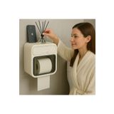 UZUNKAYA HOME Tuvalet Kağıdı Askısı | Duvar Tipi | Akıllı Telefon Raflı | Banyo Organizeri