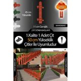 Uzunluk - Köşe - Kenar Tamamlama Çiti - 50 Cm Yükseklik Çit ile Uyumludur (Kahverengi)