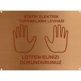 Uzunoğlu Bakır Statik Elektrik Bakır Topraklama Levhası Çft El Yatay 200X250X1MM