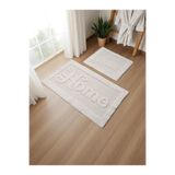 UZZA HOME Pamuklu Banyo Paspas Takımı (60x100)(50x60)beyaz+