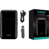 V-390 Profesyonel Elektrikli Ultra Ince Tıraş Makinesi Yüz Bakımı Için Şarj Edilebilir Jilet Sakal Düzeltici Pistonlu Bıçak, USB Seyahat Tıraş Makines - Standart