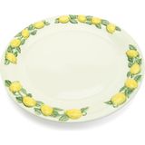 V.B.C La Ceramica Limon Detaylı Porselen Servis Tabağı - Beyaz - Standart