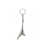 V Elektro Gitar Metal Anahtarlık – Unisex Rock Müzik Temalı Aksesuar