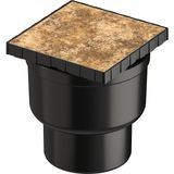 V-Flow Kare 5607329 Yalıtımlı Duş Kanalı, Alttan Çıkışlı, 15x15 cm, DK 700 Kapak, Mat Krom
