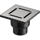 V-flow Kare 5608279 Duş Kanalı, Alttan Çıkışlı, 15x15 Cm, Dk 100 Kapak, Mat Krom