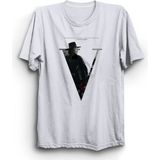 V For Vendetta, Letter V, Mask, Film, Pamuk Tişört - Beyaz - 6 - 7 Yaş