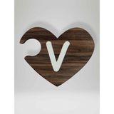 V Harfi (Sağ Parça) – Ahşap Puzzle Kalp Harf Magnet – Buzdolabı Süsü – İkili Uyumlu (kod:1044)