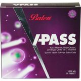 V-Pass Kara Mürverli Zerdeçallı Çinko ve C Vitaminli 1000 Mg x 30 Tablet - Belirtilmemiş