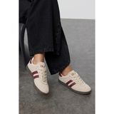 v.s.h velvet Kadın Bej-Bordo Süet Kadın Retro Spor Ayakkabı TE02