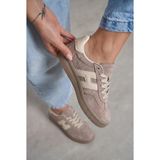 v.s.h velvet Kadın Vizon Desenli Kadın Retro Spor Ayakkabı TE03