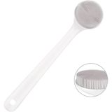 V-Top Duş Için Silikon Sırt Fırçası, Peeling, Saplı Vücut Ovucu, Yumuşak Duş Fırçası, Erkek Kadın Için, Bpa Içermez, Kaymaz (Gri)