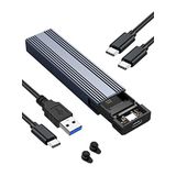 V VCOM M.2 NVMe SSD Muhafaza - Aletsiz USB C Harici Adaptör, UASP ile USB 3.2 Gen2 (10 Gbps), Trim Desteği - 2230/2242/2260/2280 SSD'ler için M-Key (B+M Anahtarı)