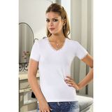 V Yaka Dantelli Atlet 2176 - XL - Beyaz