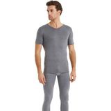 V Yaka Kısa Kol Unisex Gri Termal İçlik C3T6N2O1 - XL