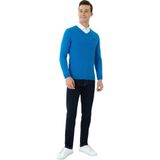 V Yaka Slim Fit Siyah Erkek Kazak GROV-GLBSK23 - Kobalt - XL